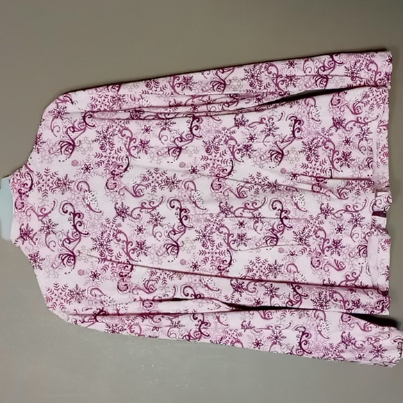 Christopher & Banks Full Zip Purple Snowflake "Shacket" Size L - Picture 2 of 6